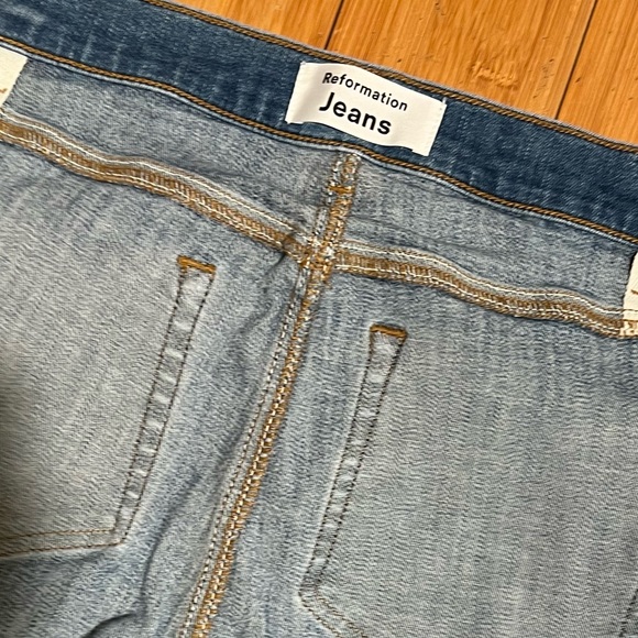 Reformation Harper High Rise Skinny Button Front Jeans Ion Wash Size 25 - Picture 7 of 16